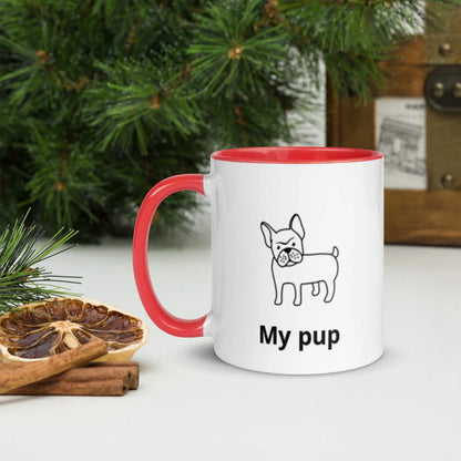 Custom &quot;My Pup&quot; Coffee Mug with Color Inside MyMagnoliaShop