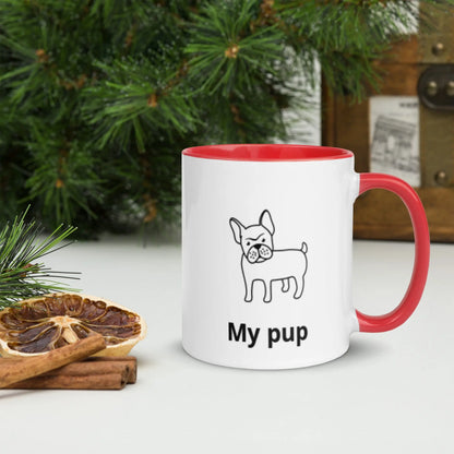 Custom &quot;My Pup&quot; Coffee Mug with Color Inside MyMagnoliaShop