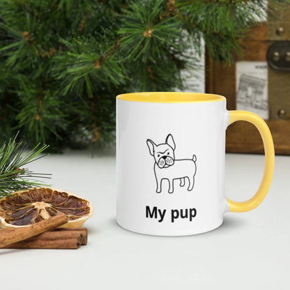 Custom &quot;My Pup&quot; Coffee Mug with Color Inside MyMagnoliaShop
